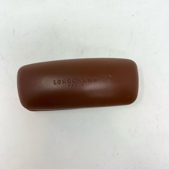 LONGCHAMP Paris Sunglass Case Brown Leather - Picture 1 of 10